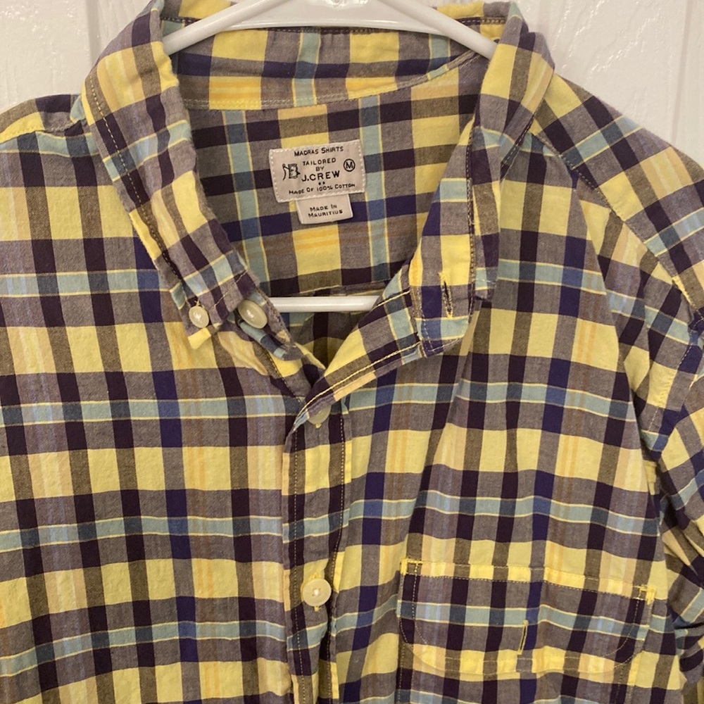 JCrew. Button down shirt. Size medium. Gently used. No flaws.